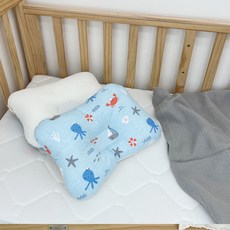 ReinHaus 嬰幼兒圓滾滾雙麵塑型枕, 1個, 藍色海洋