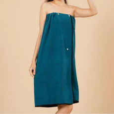 Bomari 按扣式柔軟浴袍毛巾, 1個, 綠色