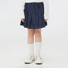 SPAO Kids 兒童女童涼感輕量牛仔百褶裙