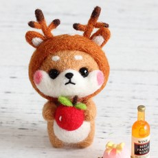 Healingcare 羊毛氈針氈DIY套組, 1套, 29 鹿 柴犬
