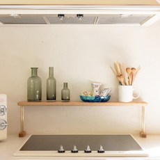 ARTEX CORP 電磁爐用木質置物架, 橡木, 1個