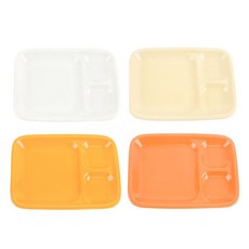 清爽盤分享盤瓷盤4件套, 混色