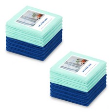 Ssukssak四角形Terry Power Magic清潔巾 深藍色 8入+薄荷色 8入組 40*60cm, 1套