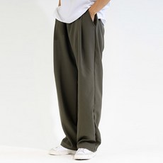 Cramp 男士寬版長褶褲