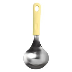 Max Cook不鏽鋼304上菜勺迷你料理湯勺 黃色 1個 21公分長 x 8公分寬 x 2.5公分深