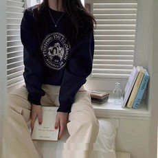 피어니스트 라운드 베이직 플러스 루즈 긴팔 맨투맨