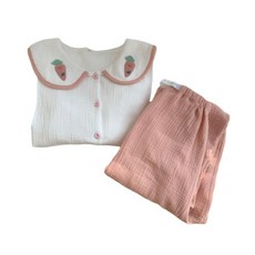 귀여운 당근 카라 임산부 잠옷 상하의 세트