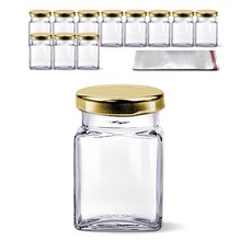 mir 韓國Hub方格紋150玻璃瓶 G 12入 + 收縮膜 12入 組合 隨機出貨, 1套