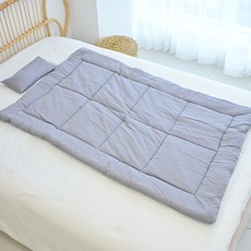 아띠블랑 양면 모달 베개 커버 2p + 속통 + 아기 차렵이불 세트, 그레이