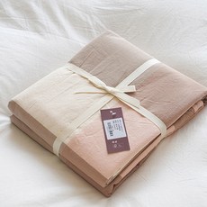마켓A 체크패턴 순면 이불커버, 빅핑크