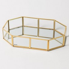 Market Plan 金色鏡面托盤 長八角形 S, 單一顏色, 1個