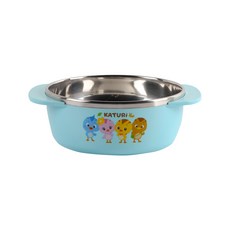 aizoum 萌雞小隊圖案防滑不鏽鋼手柄碗, 混色, 1入