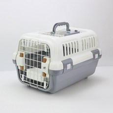 딩동펫 반려동물 더블캐리 이동장, 그레이, 1개