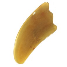 牛角三角波浪造型刮痧板, 1個, 混合顏色