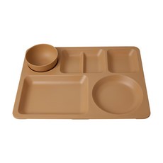 어웨이큰센스 아동용 더 스쿨 식판 세트, 샌드 베이지, 식판 + 미니볼, 1개