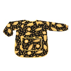 bebe chouette 孩童印花長袖美術圍裙, 玉米