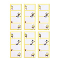 海綿寶寶 Lucalab 四格便條紙 6件組, 蟹堡王, 1套