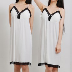 테라우드 여성용 커들리 레이스 나시 원피스 잠옷 2p 세트