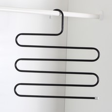 데일리프렌즈 논슬립 S형 바지걸이 5단, 블랙, 3개