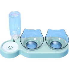 바디보 寵物3格飲水器, 1個, 透明綠