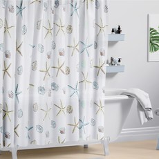 浴室 PEVA 防水浴簾 廁所隔間簾, 1個, 海星