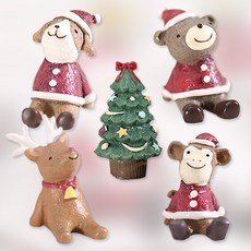 HOMEFLOW 圓滾滾童話般可愛聖誕裝飾品組, 1套, A組