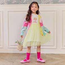 LILIPURRI 女童甜美緹花針織開襟衫