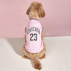 Lanboer 中大型犬芝加哥網眼T恤, 粉紅色