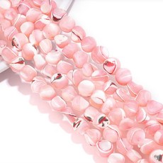 알로데 네이쳐 색상 스톤 구슬 DIY 비즈 38cm 55p 세트, 05 핑크, 1세트