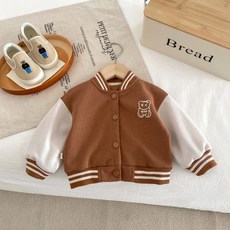 Bebeniz 兒童款配色熊休閒棒球外套