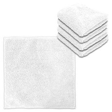 월드크린 다목적 청소용 극세사 손걸레 소형 20 x 20 cm, 화이트, 5개