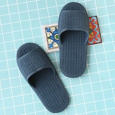 可水洗客廳室內拖鞋, 2組, 海軍藍