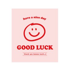 Donna & Deco Good Luck 微笑包裝貼紙, 1套, 粉紅色