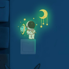 스타리움 우주인 야광 포인트 스티커, 그린