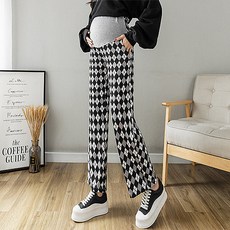 임산부 힙하고 부드러운 흑백 패턴 바지