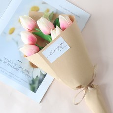 MORIANN 鬱金香 6入 刻字 燈飾花束, 粉紅色, 6個