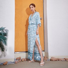 VENDIS 女款 Delphia 兩件式罩衫組 H219, 藍色