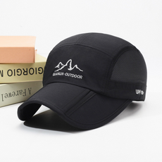 그리뉴얼 스포츠 메쉬 등산 러닝 모자, 블랙, 1개