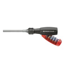 PB SWISS TOOLS 10合1棘輪起子,適用多元螺絲作業,三段式棘輪設計,不鏽鋼磁性起子接頭,折疊式起子頭收納彈匣, 1個