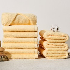 SOFT TOUCH 飯店專用40支精梳棉毛巾 150g, 10個, 黃色