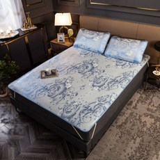 夏季用涼感涼席墊 ES079, 藍色