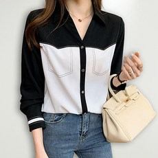 Murielle 女款半拼色雙口袋罩衫