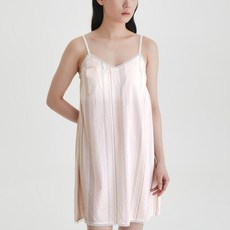 JAJU 女款棉質人造絲細肩帶連身裙