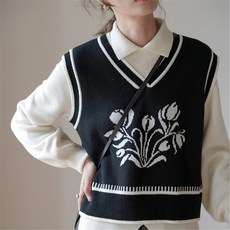 I'M MONG 女性Lorif緹花V領短版針織背心