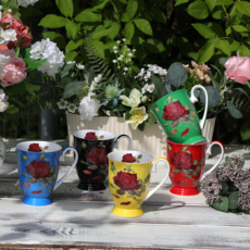 Royal Essex 骨瓷馬克杯5件組, 1套, 華麗玫瑰