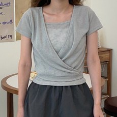 슈가펀 여성용 가온 린넨 랩 슬리브리스세트