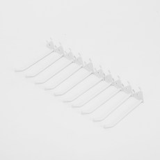 auvil 優質穿孔板鉤 10 厘米, 10個, 白色的