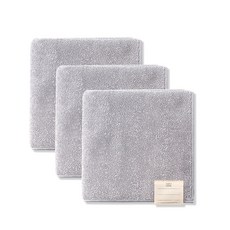 VORY HOME 個人專用洗臉毛巾 180g 超細纖維 40 x 80 cm, 灰色, 3個