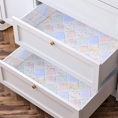 Market A 多用途防潮抽屜磁磚貼紙 彩色磚石, 3個