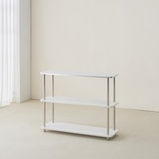 鯨魚家具 Dante 中世紀風格方形收納層架 800, 白色, 3層